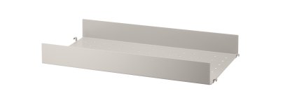 String System Metallboden, 58 x 30 cm, Kante hoch, Beige