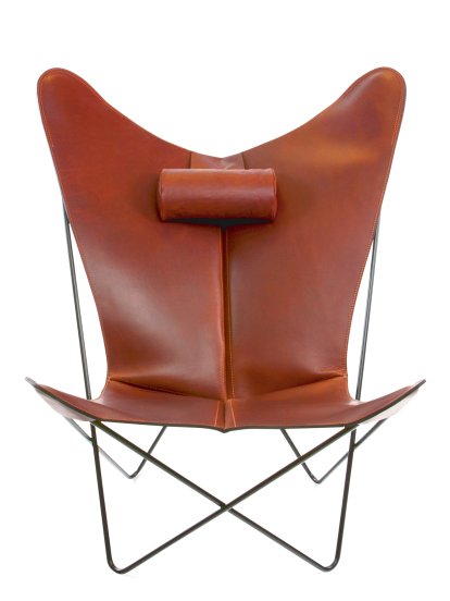 KS Chair, Cognac, Stahl, schwarz pulverbeschichtet