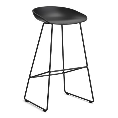 About A Stool AAS 38 Barhocker, Barvariante: Sitzhöhe 74 cm, Stahl pulverbeschichtet schwarz, Black 2.0