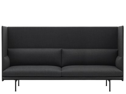 Outline Highback Sofa, Dreisitzer, Stoff Remix 163 - Grey
