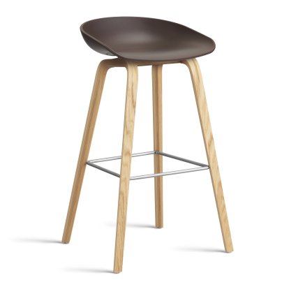 About A Stool AAS 32 Barhocker, Barvariante: Sitzhöhe 74 cm, Eiche lackiert, Raisin 2.0
