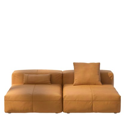 Vetsak Sofa Set 1, L, Leather - Brown, Mit Kissen