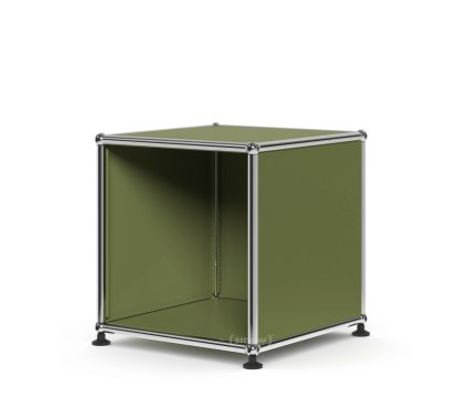 USM Haller Wartezimmer-Beistelltisch, H 35 x B 35 x T 35 cm, Olivgrün RAL 6003