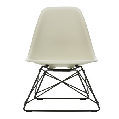 Eames Plastic Side Chair RE LSR, Kieselstein, Ohne Polsterung, Pulverbeschichtet basic dark
