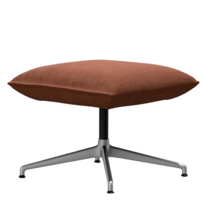 Bascule Ottoman, Stoff Iroko 2, cognac, 43 cm, Aluminium gestrahlt