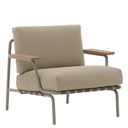 Settle Outdoor Loungesessel, Taupe, Ribbed Weave 5