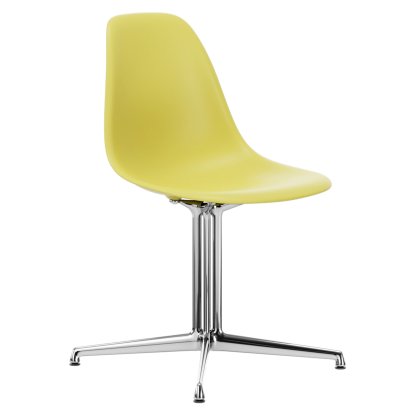 Eames Plastic Side Chair DSL, Citron, Ohne Polsterung, Ohne Polsterung, Aluminium poliert