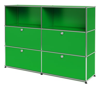 USM Haller Highboard L mit 4 Klappen, USM grün