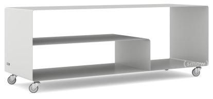 Sideboard R 111, Einfarbig, Weißaluminium (RAL 9006), Industrierollen