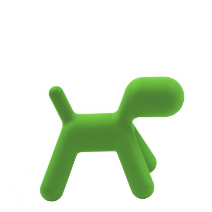 Puppy Hocker, Large (H 55,5 x B 42 x T 69,5 cm), Polyethylen (für den Außenbereich geeignet), Grün matt (1360 C)