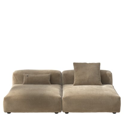 Vetsak Sofa Set 1, L, Cord velours - Sand, Mit Kissen