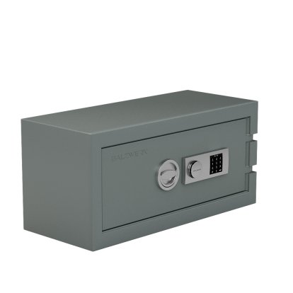 Balzsafe CONNECT Tresor für USM Haller Regale, 75 cm x 35 cm x 35 cm, Mittelgrau RAL 7005, Elektronisches Zahlenkombinationsschloss mit Revisionsschlüssel