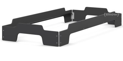 Rolf Heide Stapelliege Komfort, 100 x 200, Anthrazitgrau lackiert, Ohne Lattenrost