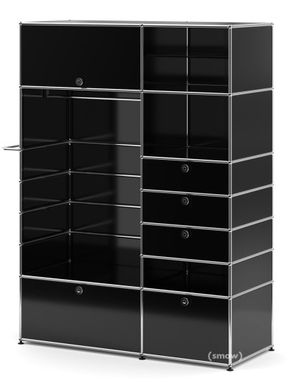 USM Haller Garderobenschrank Typ 2, Graphitschwarz RAL 9011