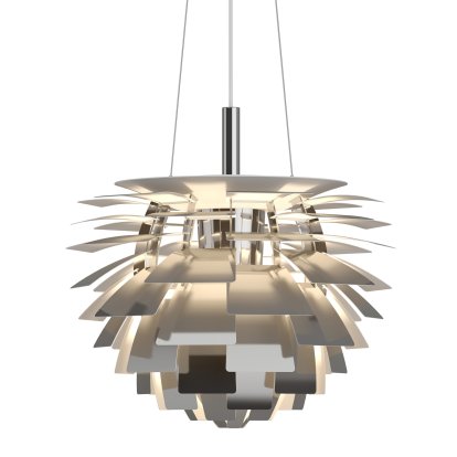 PH Artichoke (Zapfen) Pendelleuchte, Edelstahl, Ø 48 cm