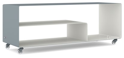 Sideboard R 111, Zweifarbig, Basaltgrau (RAL 7012) -  Reinweiß (RAL 9010), Transparentrollen