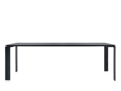 Four Tisch, L 223 x B 79 cm, Soft Touch Schwarz, Schwarz lackiert
