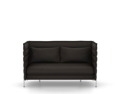 Alcove Sofa, Zweisitzer (H94 x B164 x T84 cm), Credo, Chocolate/schwarz