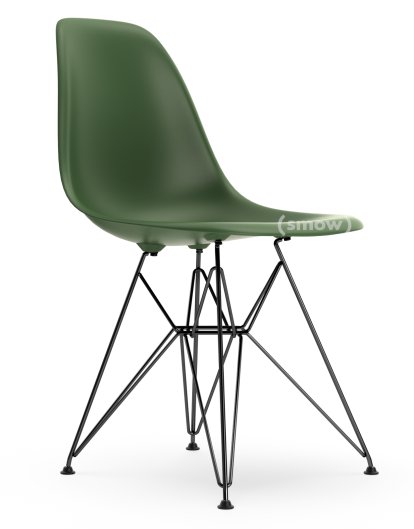 Eames Plastic Side Chair RE DSR, Forest, Ohne Polsterung, Ohne Polsterung, Standardhöhe - 43 cm, Beschichtet basic dark