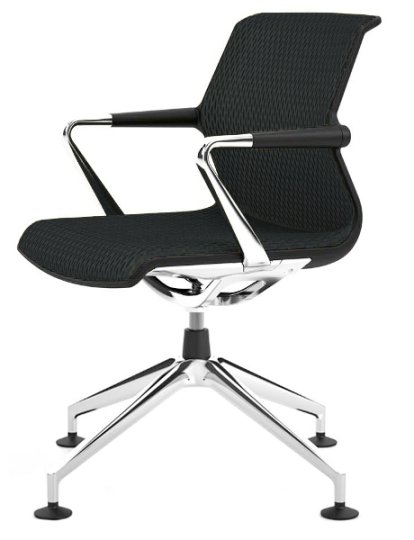 Unix Chair Viersternfuß, Diamond Mesh asphalt, Basic dark