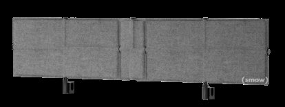 USM Privacy Panels Tischblende, Für USM Haller Tisch klassisch, 175 cm, Anthrazitgrau