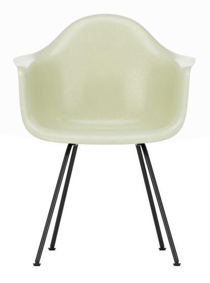 Eames Fiberglass Armchair DAX, Eames parchment, Basic dark