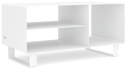 HiFi Lowboard R 104, Signalweiß (RAL 9003), Kufen lackiert in Außenfarbe