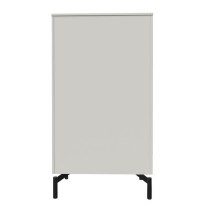 Aventa Sideboard mit Türen, 60 cm, 4 Höhenraster, Melamin weiß, Metallfüße