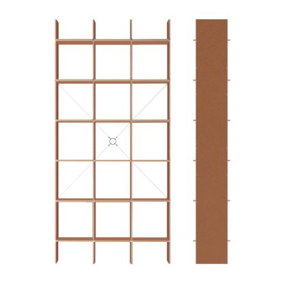 FNP 4 Regal, MDF rot gewachst