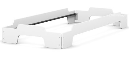 Rolf Heide Stapelliege Komfort, 100 x 200, Reinweiß lackiert, Ohne Lattenrost