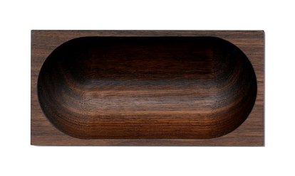 Meterware Accessoires, Schale oval, Nussbaum