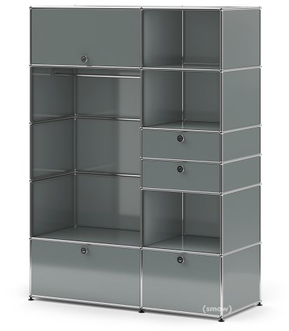 USM Haller Garderobenschrank Typ 1, Mittelgrau RAL 7005