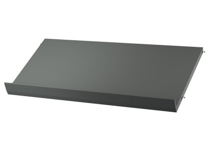 String System Zeitschriftenablage Holz, 78 x 30 cm, Dunkelgrau lackiert