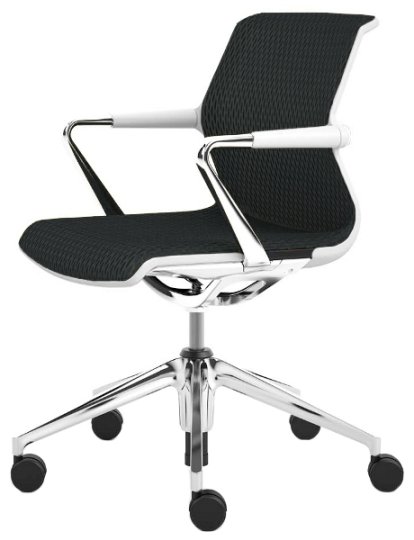 Unix Chair Fünfsternfuß, Diamond Mesh asphalt, Soft grey