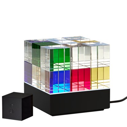 Cube Light Tischleuchte, Schwarz, lackiert, Bunt, Mit Funksteuerung