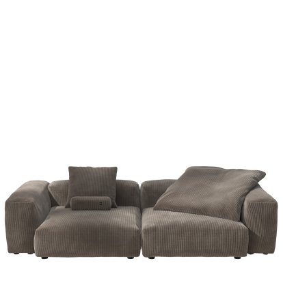 Vetsak Sofa Set 2, L, Cord velours - Mocha, Mit Kissen