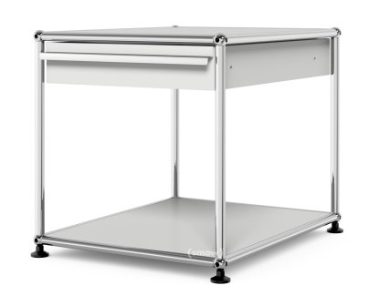 USM Haller Beistelltisch mit Schublade, Lichtgrau RAL 7035