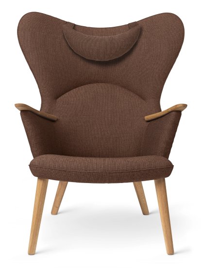 CH78 Mama Bear Loungesessel, Passion - terracotta, Eiche geölt, Mit Nackenkissen