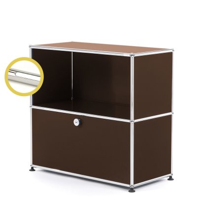 USM Haller E Sideboard M mit Fachbeleuchtung, USM braun, Kaltweiß