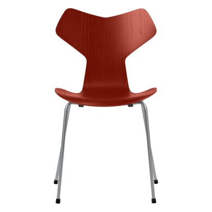 Grand Prix 3130 Stuhl, Gefärbte Esche, Venetian red, Silver grey