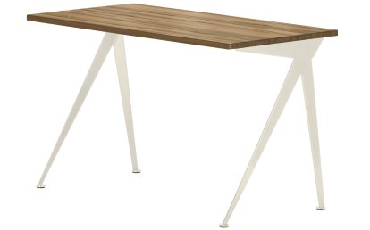 Compas Direction Schreibtisch, Amerikanischer Nussbaum massiv, geölt, Ecru