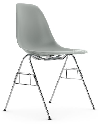 Eames Plastic Side Chair DSS / DSS-N, Hellgrau, Ohne Polsterung, Ohne Polsterung, Ohne Reihenverbindung (DSS-N)
