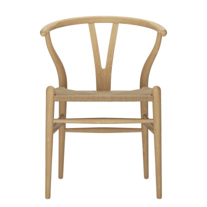 CH24 Wishbone Chair, Eiche Weißöl, Geflecht natur