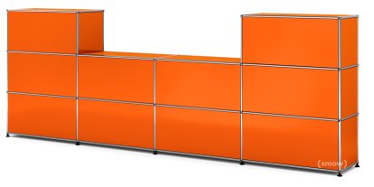 USM Haller Theke Typ 3, Reinorange RAL 2004, 35 cm