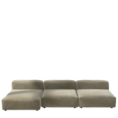 Vetsak Sofa Set 4, Cord velours - Khaki, Ohne Kissen
