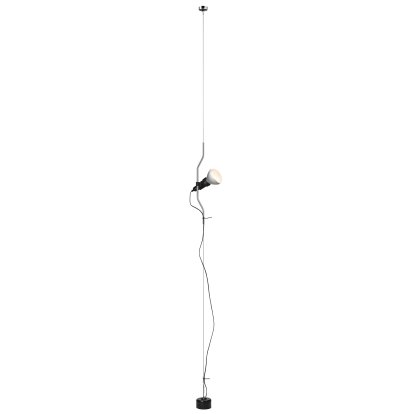 Parentesi Dimmer Steh- und Deckenleuchte, Nickel, mit LED Reflektorbirne 12W / 1180lm