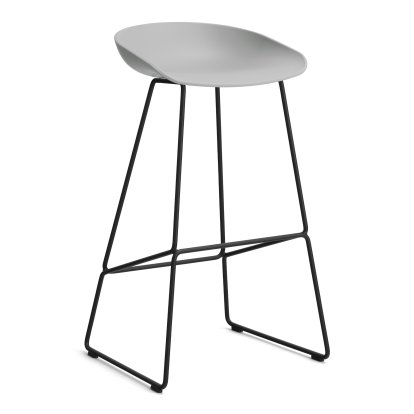 About A Stool AAS 38 Barhocker, Barvariante: Sitzhöhe 74 cm, Stahl pulverbeschichtet schwarz, Concrete grey 2.0