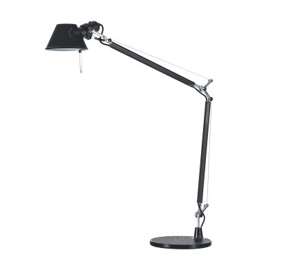 Tolomeo Tischleuchte, Schwarz, mit Tischfuß, Halogenlampe