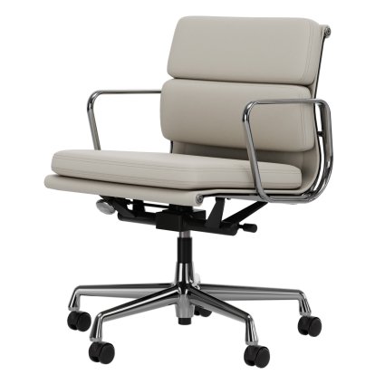 Soft Pad Chair EA 217, Poliert, Leder Premium F snow, Plano weiß
