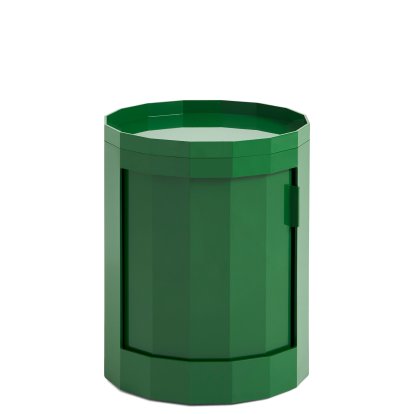 Facet Container, H 49 x Ø 38 cm, Spinach green